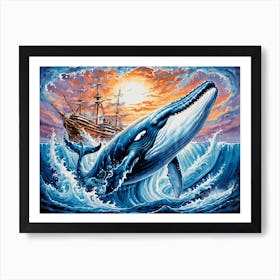 Whale In The Ocean Art Print