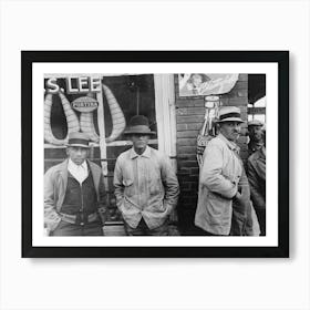 Men In Front Of General Store, Mound Bayou, Mississippi By Russell Lee Art Print