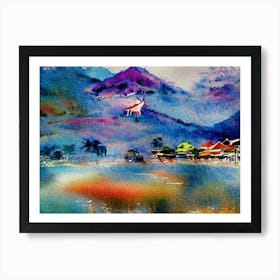 Island Hues At Dawn  Art Print