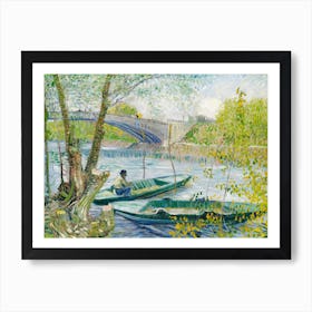 Fishing In Spring, The Pont De Clichy, Vincent Van Gogh Art Print