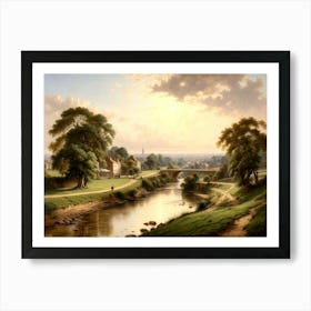 Village By The River Art Print