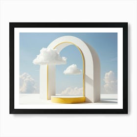 Cumulus Cloud Bathing In Sunlight Acting As A Metaphor For A Dream Resembling An Arch And Shaped Li (6) Art Print