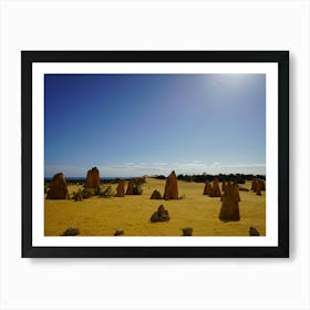 Exploring The Majestic Pinnacles Rocks: A Natural Wonder In Nambung National Park Art Print