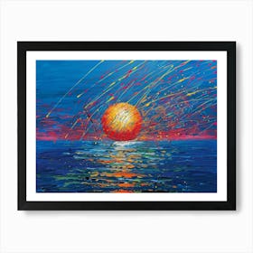 Sunset Over The Ocean 51 Art Print