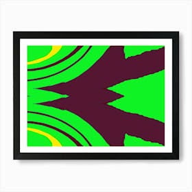 Abstract Green And Yellow Art Print