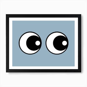 Making Eyes Right English Channel Blue Art Print