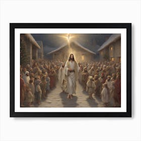 Jesus In The Street Art Print