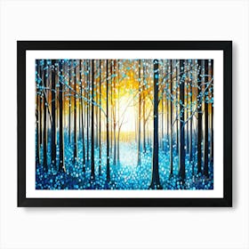 Winter Blue Palette - Winter Forest Art Print