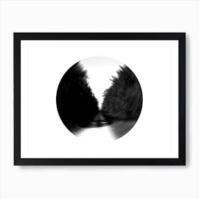 Circular Abstract Forest Road Art Print