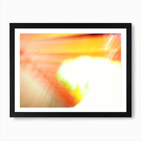 Abstract Motion Blur Glowing Colors Art Print