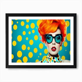 Polka Dot Girl 3 Art Print