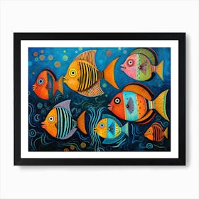 Colourful Fishes Art Print