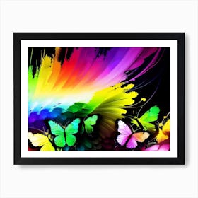 Colorful Butterflies 3 Art Print