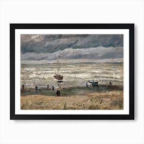 Beach At Scheveningen In Stormy Weather (1882), Vincent Van Gogh Art Print