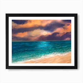 Sunset By The Sea 1 Art Print