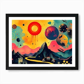 Space Landscape 2 Art Print