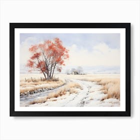 Winter Farmhouse 3 Art Print