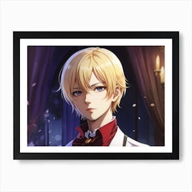 blonde anime boy Art Print