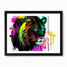 Colorful Lion 17 Art Print