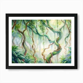 10 Lianas Twisting Around Rainforest Trees (1) Art Print