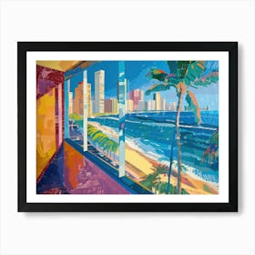 Gold Coast From The Window View Painting 4 Art Print