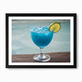 Blue Drink Art Print