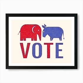 Vote. American election 2024. Art Print