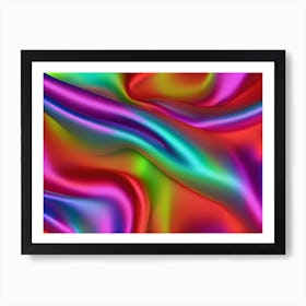 Rainbow Silk  Art Print