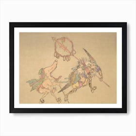Night Parade of A Hundred Demons Kawanabe Kyosai Vintage Japanese Woodblock Print Yokai 7 Art Print