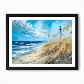 Lighthouse On The Beach 3 Art Print