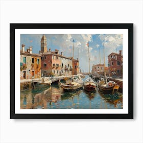 Boats In Venice Art Print