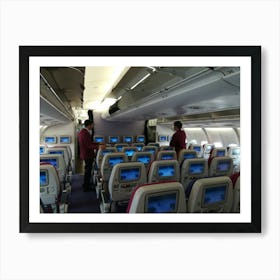 Interior Of A Plane Art Print