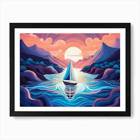 Sailing Out To Sea Art Print