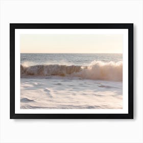 Sunset Waves In Iceland Art Print