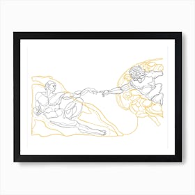 Creation Of Adam Art Print