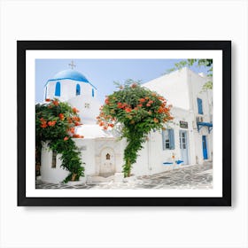 Greek Island Church In Summer Póster