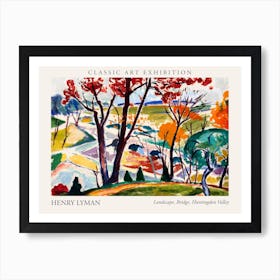 Landscape, Bridge, Huntingdon Valley, Henry Lyman  Poster Art Print