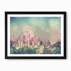 Dreamy Seattle Skyline Art Print