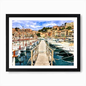 Marina And Clouds in Mallorca (Spain Series) Art Print