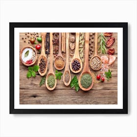 Funny Food Herbs And Spices Art Print