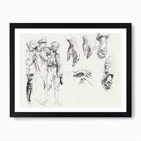 Studies For Gassed, John Singer Sargent Art Print