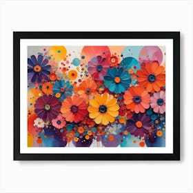 Colorful Flowers 1 Art Print