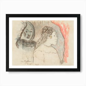 Study of Tahitian Heads (ca. 1898), Paul Gauguin Art Print