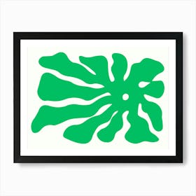 Green Flower Art Print