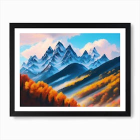 Mountains In Autumn 1 Art Print