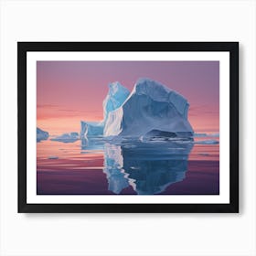 Iceberg At Sunset Poster