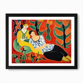 People Chilling Matisse Style Art Print