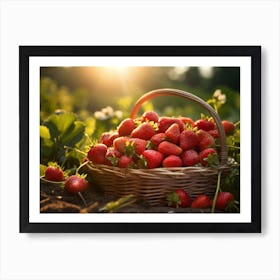 Basket Of Strawberries 10 Art Print