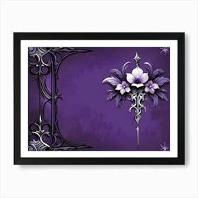 Gothic Flowers Art Print