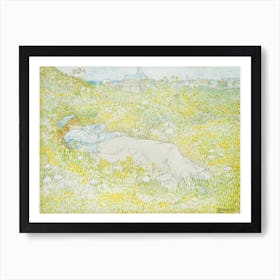 Woman Lying In The Dunes Near Noordwijk, Jan Toorop Art Print